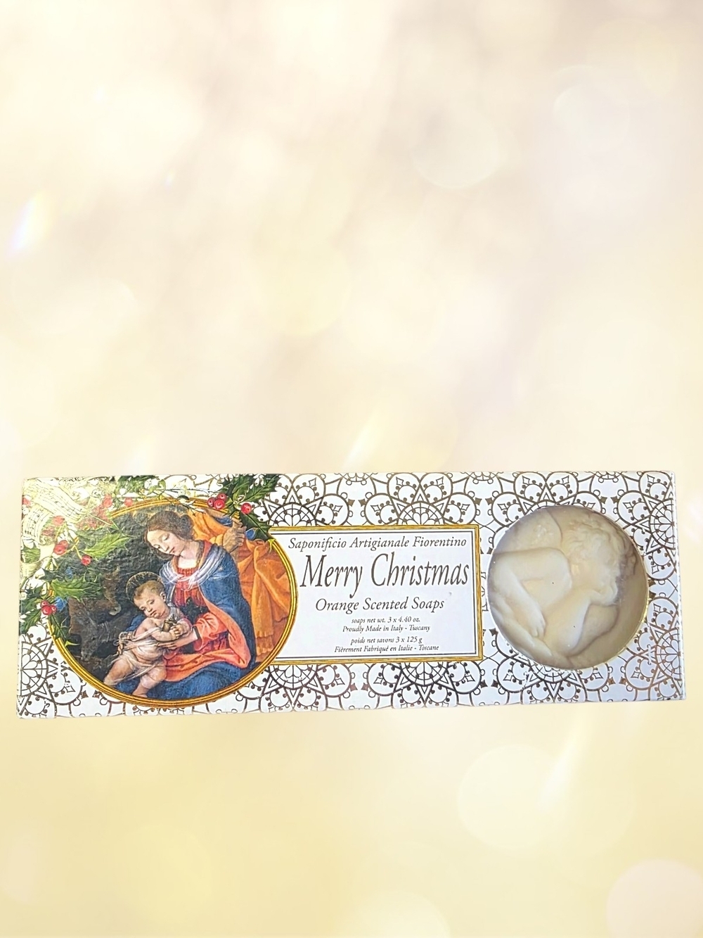 Sapone Artigianale Fiorentino Merry Christmas Orange Soap Gift Set Italy NIB